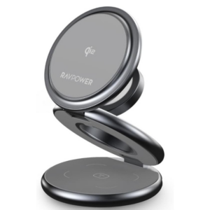 RAVPOWER 3 IN 1 Wireless charger Titanium global will contain 1 charger - RP-WC1008