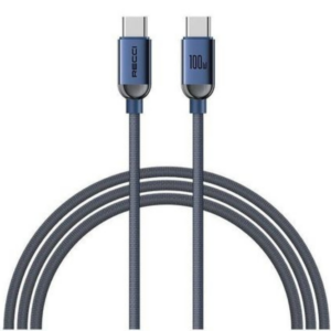 RECCI 100W TYPE-C Braided Fabric Fast Charging Cable 1.2M RS09CC