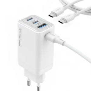 RECCI 65W GaN Fast Charger | Dual Type-C + USB-A 22.5W RC123E