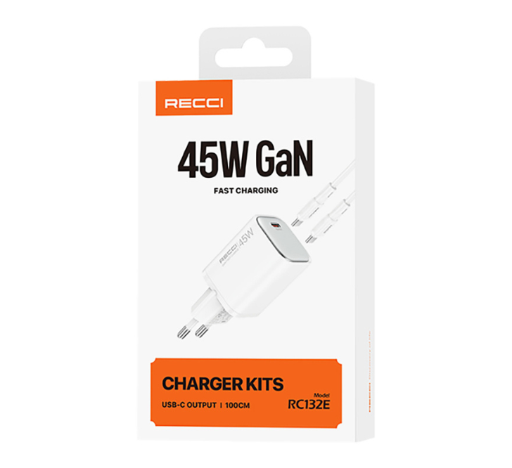 Recci Charger 45W GAN Fast Charging TC TO TC RC132E - Image 7