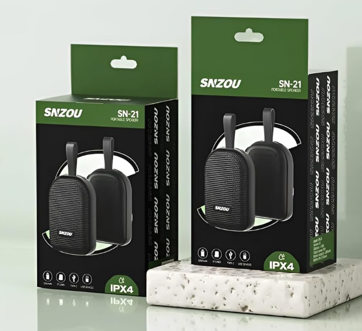 SNZUO SN-21 BassBlast Portable Bluetooth Speaker - Black - Image 4