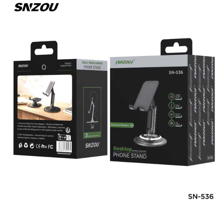 SNZOU SN-536 Desktop Phone Stand - Black - Image 4